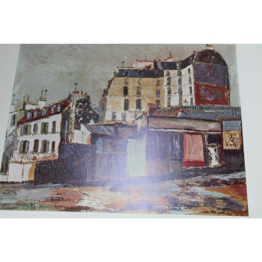 Maurice Utrillo Rue Ravignan Print Vintage 55081